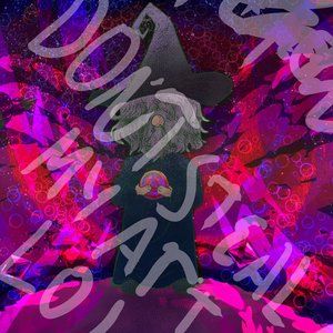 8 x 12 canvas print of wizard gnome holding peace orb